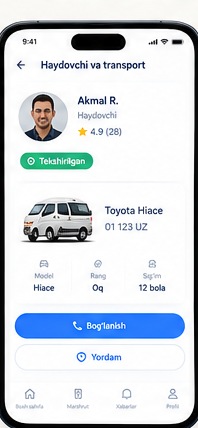 Haydovchi va transport ma'lumotlari